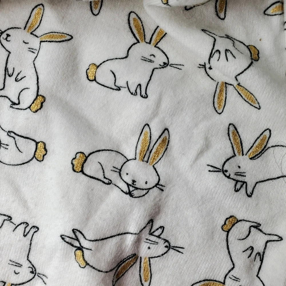 Carter's Baby Girl Infants Size 6m Bunny Rabbit Bodysuit Easter Spring Cotton